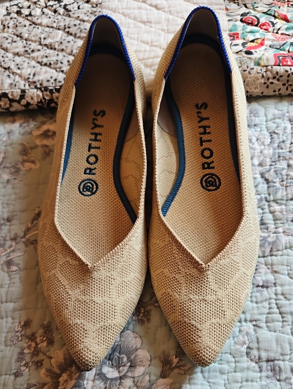 Rothy's Women's Pointed Flat in Beige
